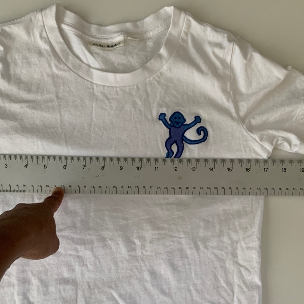 Roller Rabbit Monkey Patch White Tee Shirt Medium… - image 7